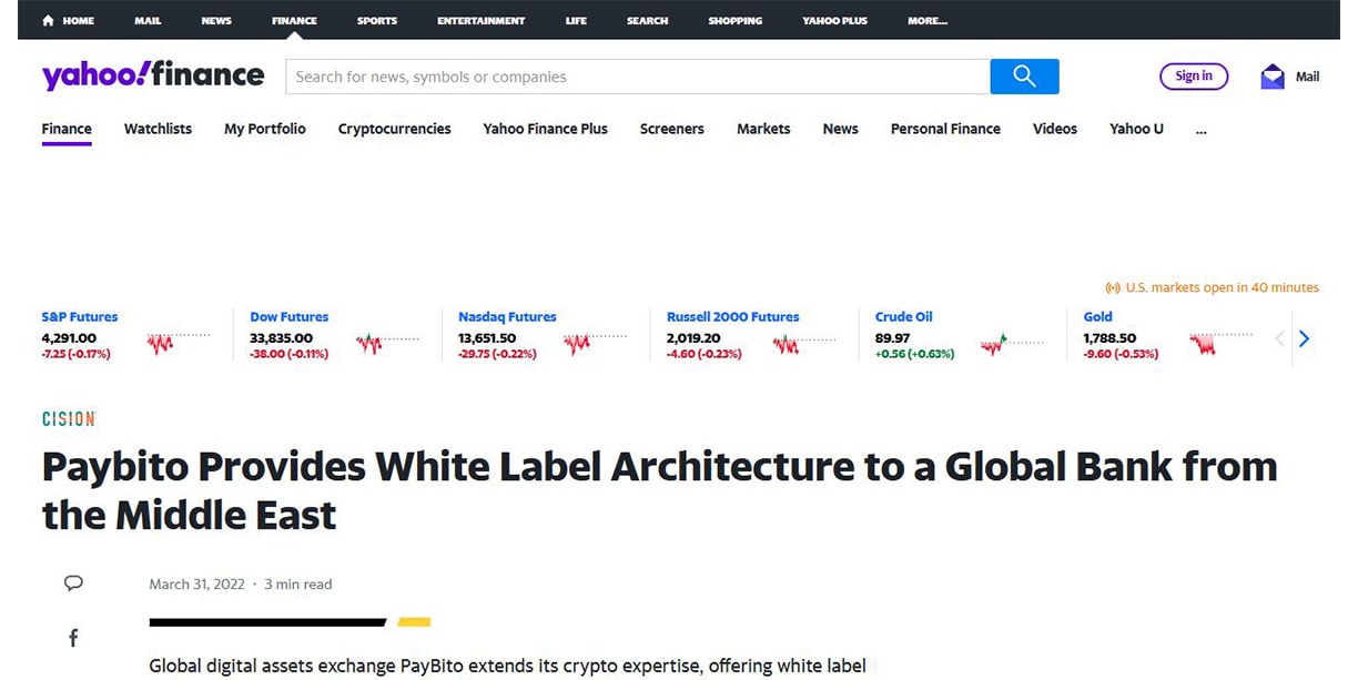 Paybito Provides White Label Architecture