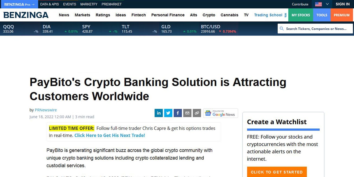 Paybitos Crypto Banking Solution is Attracting Customers Worldwide