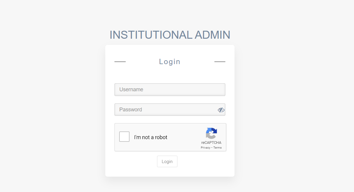 Broker Admin Login Page