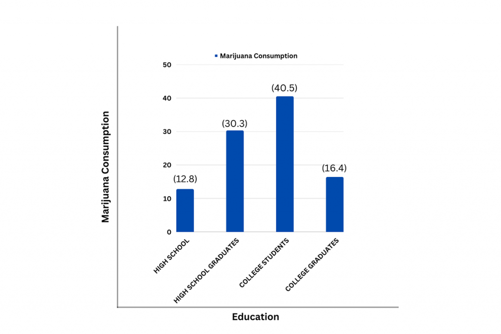 Cannabis Users Statistics by Education