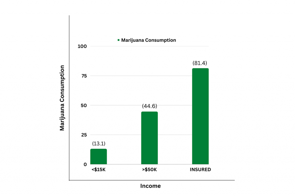 Cannabis Users Statistics by Income
