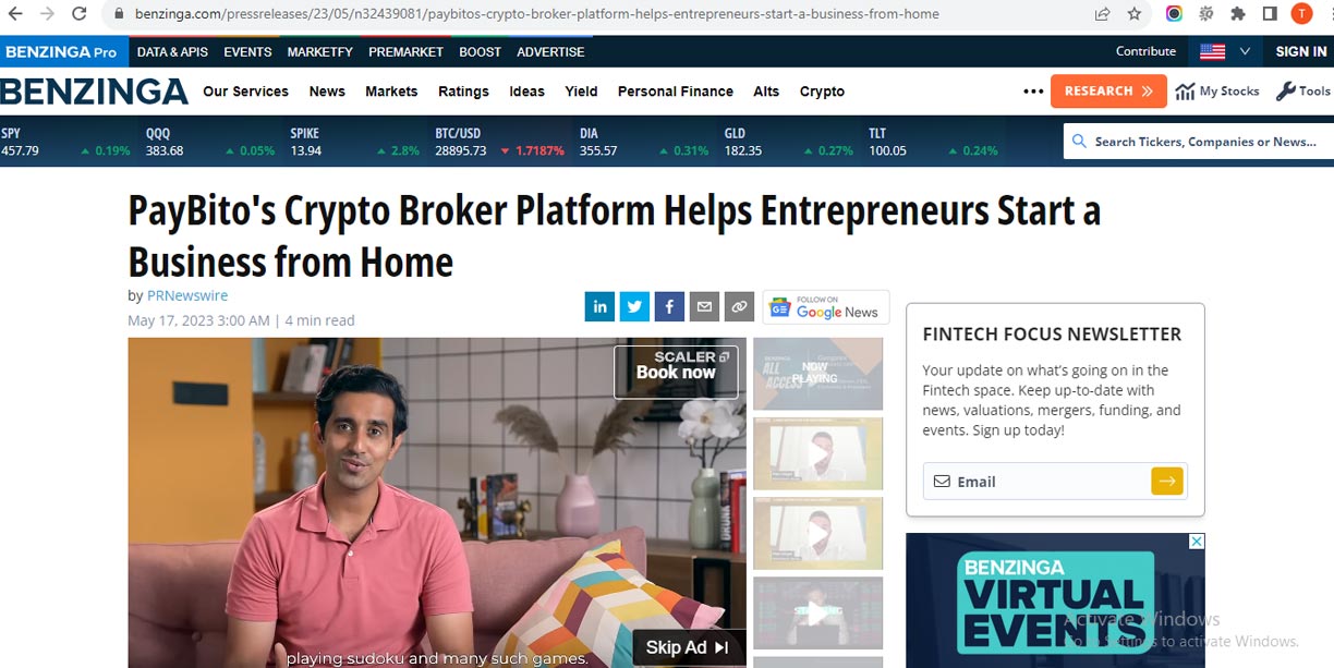 PayBito's Crypto Broker Platform Helps Entrepreneurs Start a Business from Home