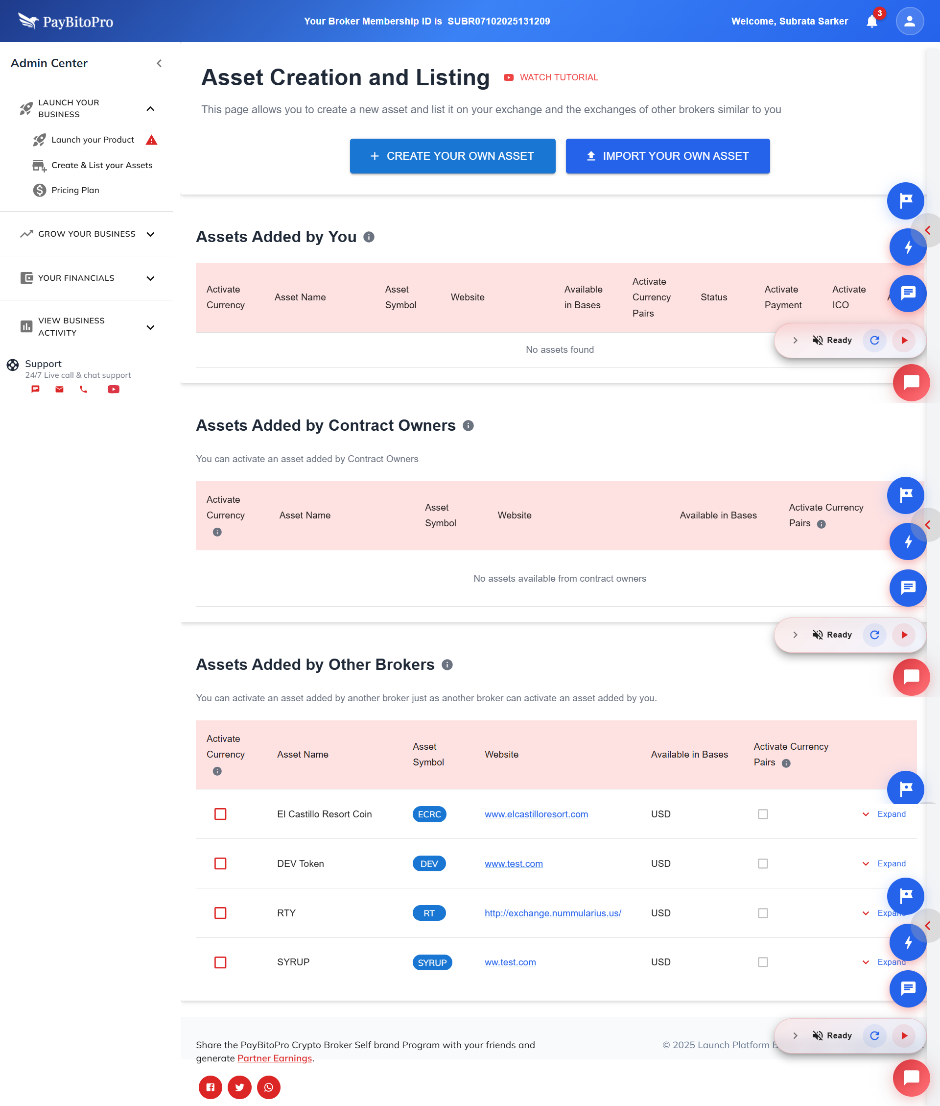 Create & List Your Assets