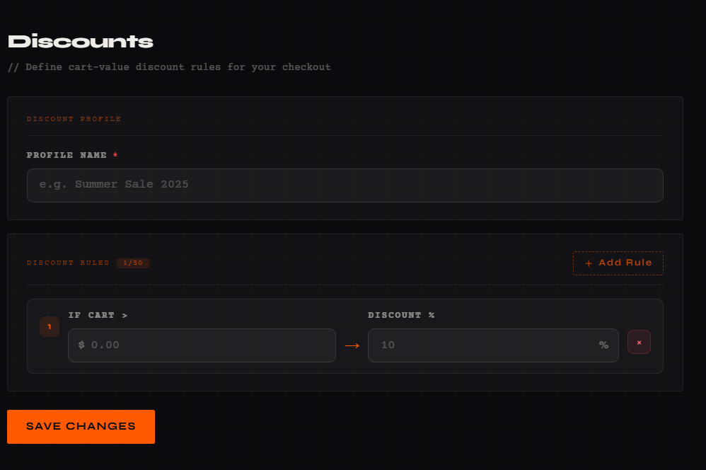 Custom Checkout API