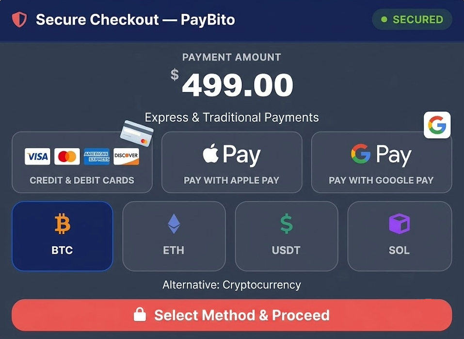PayBito Payment Gateway Widget