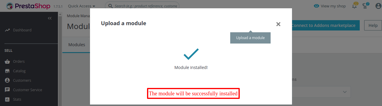 Installation Complete — PrestaShop Module Manager