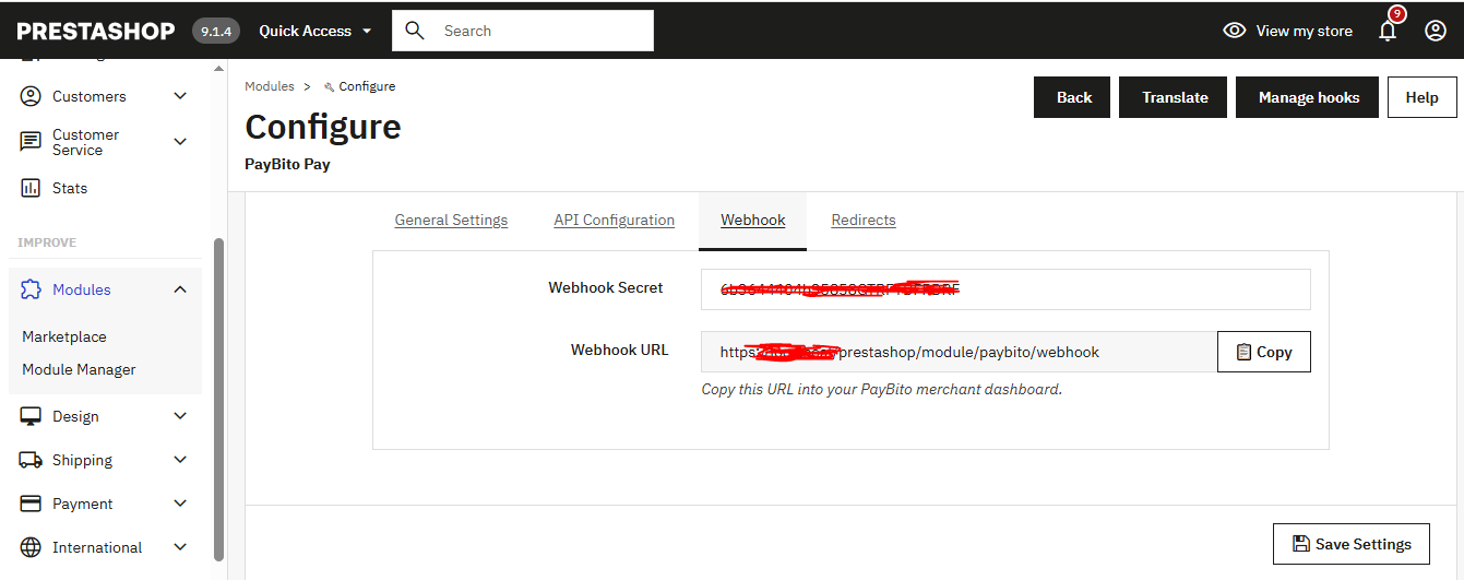 Webhook Shared Secret