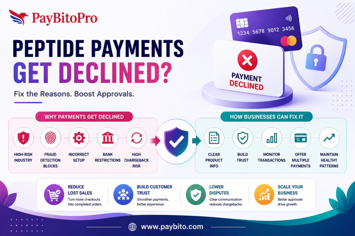Why Peptide Payments Get Declined and How Businesses Can Fix It?