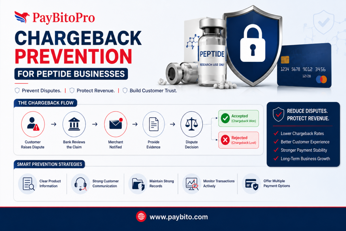 Chargeback Prevention for Peptide Businesses: How to Reduce Payment Disputes?