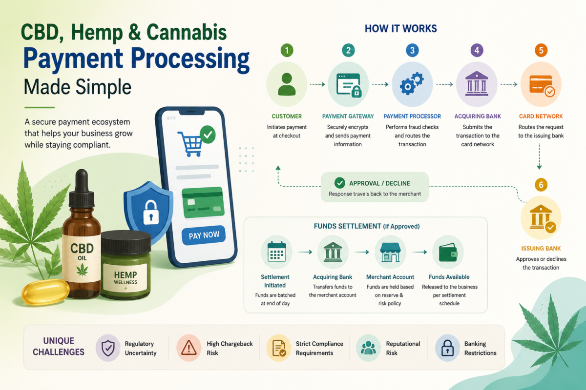 CBD Payment Processing: A Complete Guide for CBD, Hemp, and Cannabis Businesses