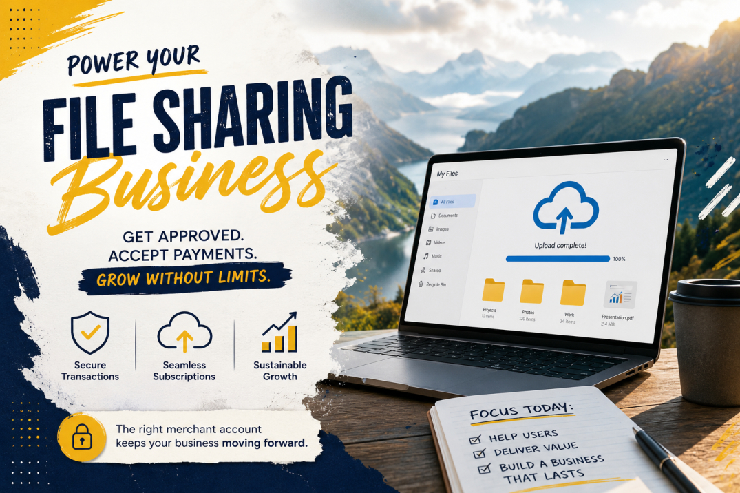 How to Get a Merchant Account for a File Sharing Business?