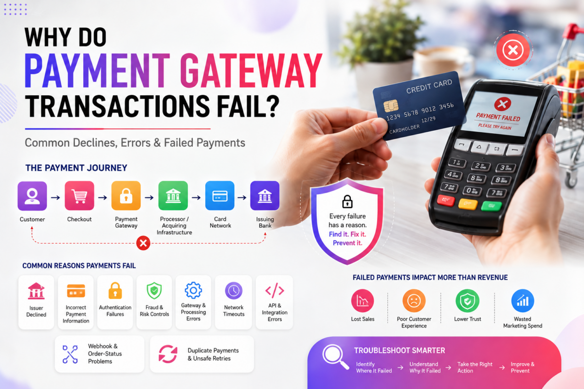 Why Do Payment Gateway Transactions Fail? Common Declines, Errors, and Failed Payments
